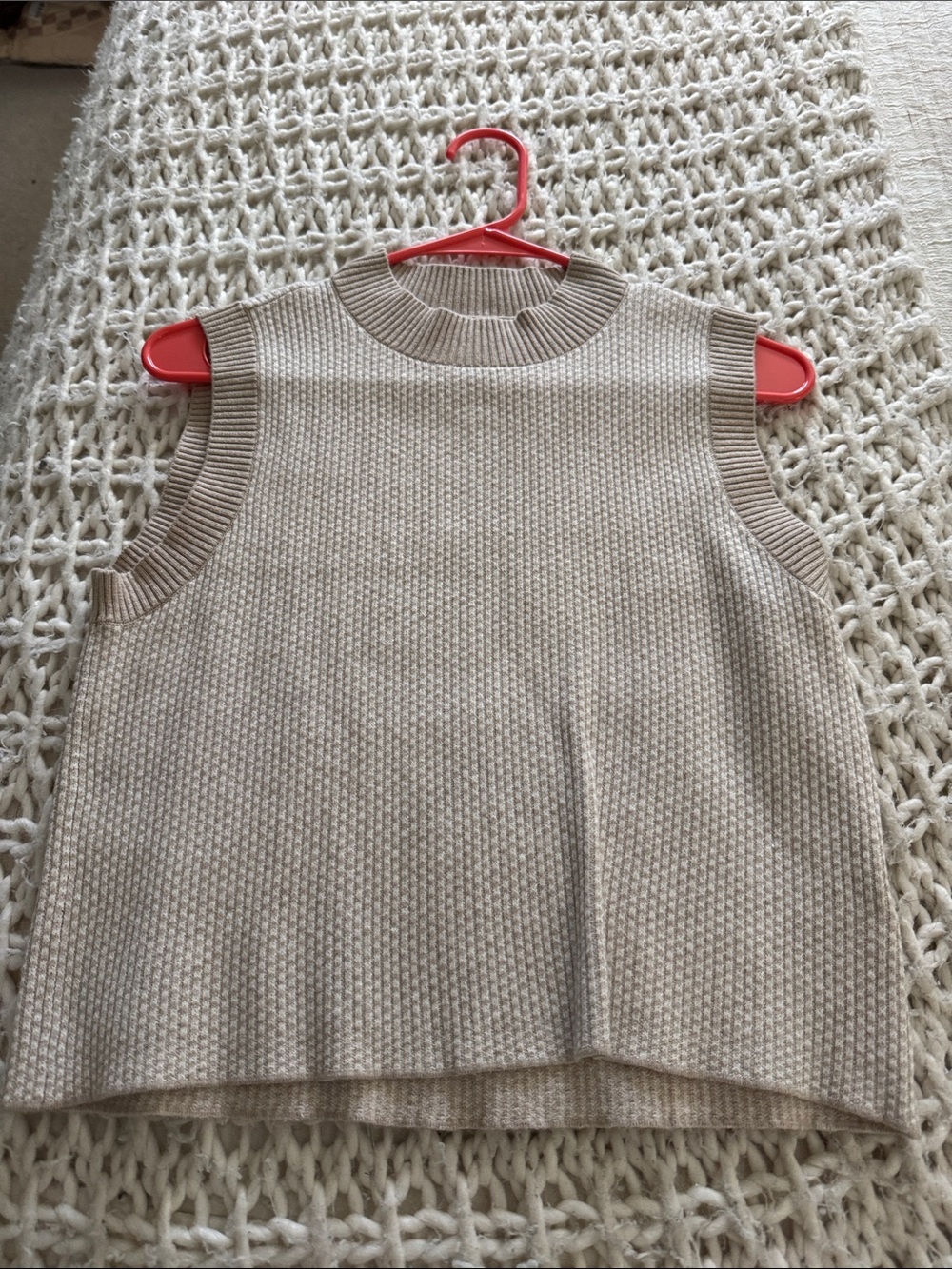 Rachel Zoe Sleeveless Knit Mock Neck Tank in Cream